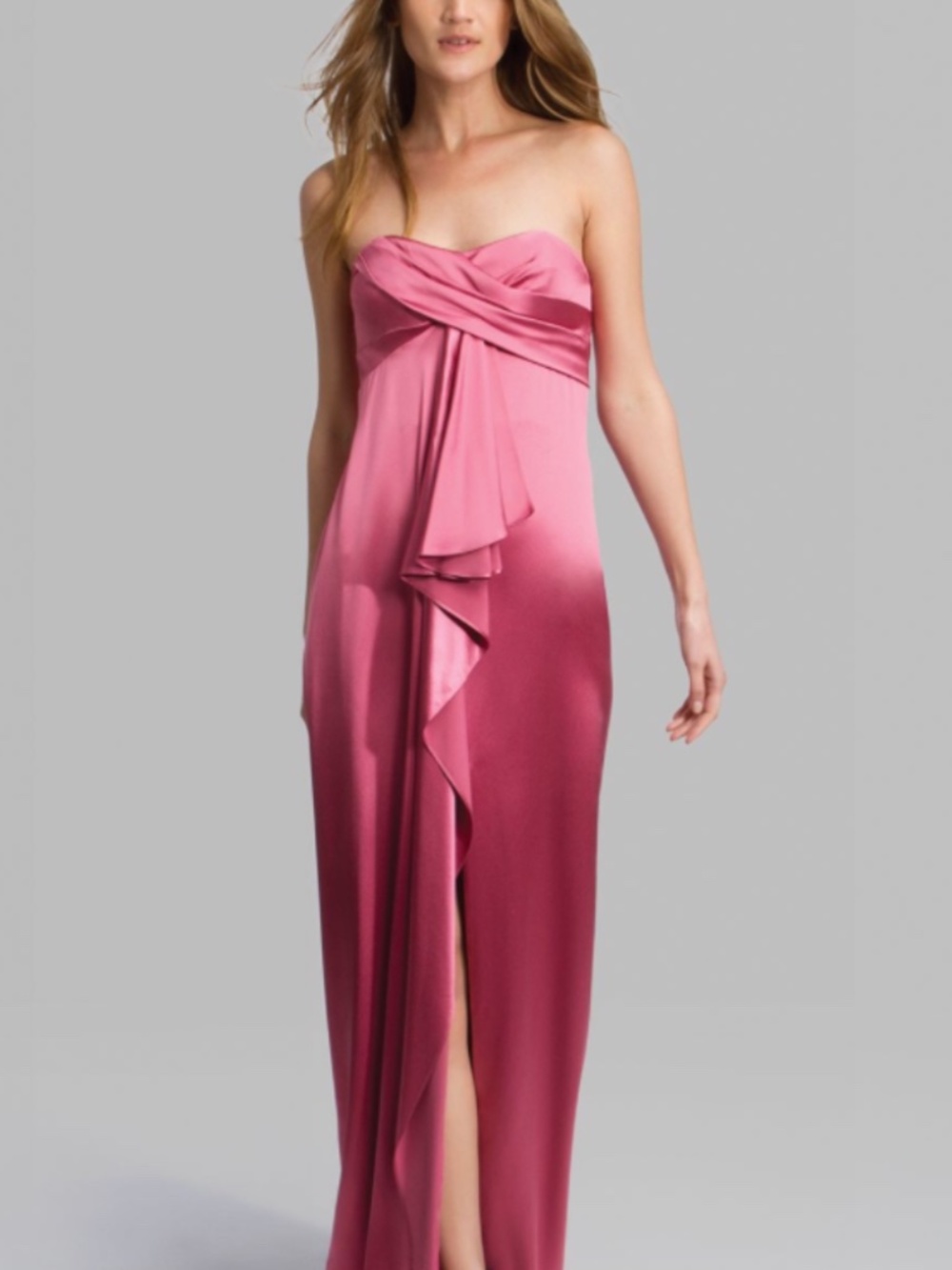 Halston Heritage Pink Strapless Dress